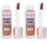 Revolution Bright Light Face Glow, Lueur Éclatante pour le Visage, Teint Lumineux, Luminous Deep (Lot de 2)