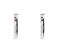 Revolution Duo Brow Definer Pencil, Définissez vos Sourcils, Brosse Incluse, Brun Moyen (Lot de 2)