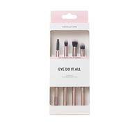 Revolution Eye Do It All Brush Set, Coffret de 4 pinceaux yeux, poils synthétiques pour eyeliner, fards & estompage, végane