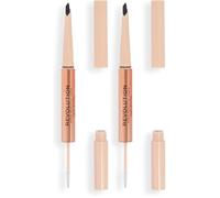 Revolution Fluffy Brow Filter Duo Dark Brown (Lot de 2)