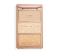 Revolution Highlight Icon Palette, Trio Crème, Poudre et Scintillant, Pigments Modulables pour Illuminer Facilement, Rose Glow, 2.8g