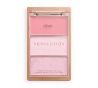 Revolution Highlight Icon Palette, Trio Crème, Poudre et Scintillant, Pigments Modulables pour Illuminer Facilement, Pink Posse, 2.8g