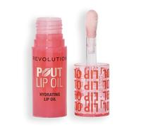 Revolution, Huile à Lèvres Pout - Huile Nourrissante Lèvres Teintée pour une Brillance Éclatante et un Fini Non Collant, Végan & Sans Cruauté, Pêche Juteuse, 4 ml