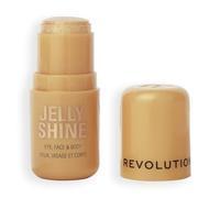 Revolution Jelly Shine Highlight Stick, enlumineur yeux, visage et corps, texture gel à effet nacré, Végan et non testé sur les animaux, Celestial Gold