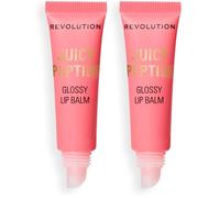 Revolution Juicy Peptide Lip Balm, Baume à Lèvres Hydratant aux Peptides, Squalane & Vitamine E, Vegan & Cruelty-Free, 8ml, Shimmer Mai Tai Pink (Lot de 2)