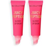 Revolution Juicy Peptide Lip Balm, Baume à Lèvres Hydratant aux Peptides, Squalane & Vitamine E, Vegan & Cruelty-Free, 8ml, Guava Rum Punch Coral (Lot de 2)