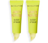 Revolution Juicy Peptide Lip Balm, Baume à Lèvres Hydratant aux Peptides, Squalane & Vitamine E, Vegan & Cruelty-Free, 8ml, Mint Mojito Green (Lot de 2)