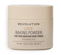 Revolution Loose Baking Powder - Poudre fixatrice de maquillage, fini lumineux, absorbe les brillances et l’excès de sébum, vegan et sans cruauté, 30 g, Lace