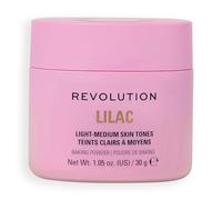 Revolution Loose Baking Powder - Poudre fixatrice de maquillage, fini lumineux, absorbe les brillances et l’excès de sébum, vegan et sans cruauté, 30 g, Lilac