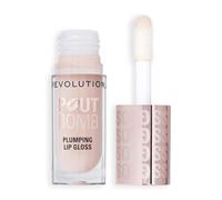 Revolution Pout Bomb Plumping Lip Gloss, Sheer Milky Nude | Opacité Modulable, Haute Brillance pour un Fini Hydratant et Repulpant, Vegan et Sans Cruauté, 4,5ml