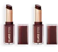 Revolution Pout Lip Gloss, Finition Brillante Ultra Pigmentée, Acide Hyaluronique & Vitamine E, Vegan & Cruelty-Free, 3g, Chocolate Ganache (Lot de 2)