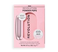 Revolution Powder Pops, Poudre Compacte Effet Floutant et Contrôle de la Brillance, avec Acai et Acide Hyaluronique, Étui et Pop Grip Inclus, Végan, Rose, 5 g