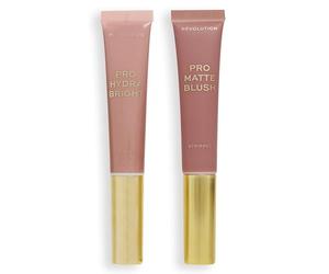 Revolution Pro, Blush Duo, Matte Or Glowy Finish, Highly-Pigmented & Blendable Blush With Sponge Applicator, Vegan & Cruelty-Free, Pink, 12 & 15ml