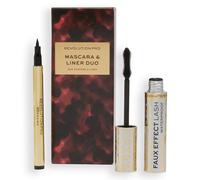 Revolution Pro Coffret Mascara Volume Faux Cils Waterproof Noir 8 ml + Eyeliner Précis Gel Supreme Flick Noir 1 ml - Set de Maquillage