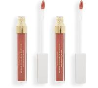 Revolution Pro - Gloss à Lèvres Vegan au Collagène Peptide, Brillant & Hydratant - Nourrit, Repulpe avec Acide Hyaluronique & Vitamine E - Bella (Lot de 2)