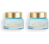 Revolution Pro, Miracle Water Cream, Dermatologist-Recommended Hydrating Moisturiser & Water Gel Cream with Hyaluronic Acid & Niacinamide, Vegan & Cruelty-Free, 50ml (Lot de 2)