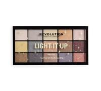 Revolution Reloaded Light It Up, palette fards paupières dorée métallisée | Pigments modulables, teintes multi-usages pour les yeux et les joues, formule sans talc