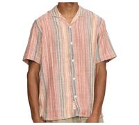 Revolution - Short-Sleeved Cuban Cotton Shirt - Chemise - M - red