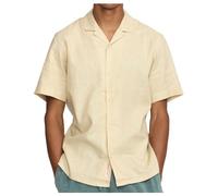 Revolution - Short-Sleeved Cuban Linen Shirt - Chemise - S - offwhite