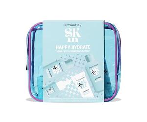 Revolution SKin, Happy Hydrate Starter Kit, Set Idratante con Latte Detergente, Essenza, Siero e Crema Idratante, Vegano e Cruelty-Free, 4 Prodotti