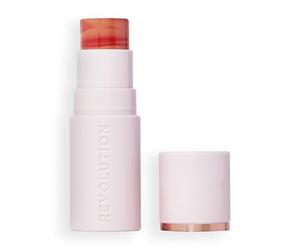 Revolution Skin Silk Blush Stick - Couleur modulable pour joues, yeux et lèvres - Formule crème à poudre - Vegan & Cruelty-Free - Sunkissed Apricot - 4,5 g