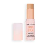 Revolution Skin Silk Glow Tint Stick Fond de Teint Transparent - Pour une Peau Lumineuse, Estompe les Imperfections et Lisse les Ridules, Teinte Medium Neutral, 8g