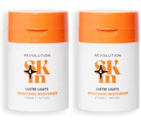 Revolution SKin, Ultimate Lights Brightening Moisturiser, Crema Illuminante 3-in-1 con Vitamina C, Vegano e Cruelty-Free, 50ml (Lot de 2)