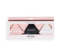 Revolution Soft Focus Powder Puff Trio, Lot de 3 houppettes maquillage pour poudre libre, application précise, végane