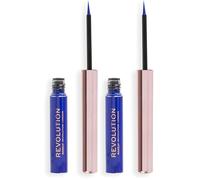 Revolution Super Flick Liquid Eyeliner Blue (Lot de 2)