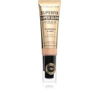 Revolution Superfix Glow Primer - Gel fixateur visage, fini éclatant, tenue longue durée, vegan et sans cruauté, 24 ml