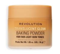 Revolution Translucent Glow Loose Baking Powder, Poudre Libre Fixante Scintillante pour un Teint Lumineux, Sans Effet Poudreux, Fair to Light, 30g