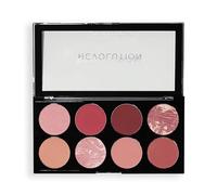 Makeup Revolution Palette de blush Ultra Blush - 8 teintes mates et scintillantes - Vegan - 1,6 g