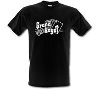 Revolutionary Tees Grand Royal Record Label Hip Hop Beastie Boys Rap T-shirt en coton lourd, Noir , L