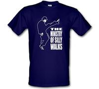 Revolutionary Tees Ministry of Silly Walks Monty Python T-shirt rétro 100 % coton, bleu marine, S