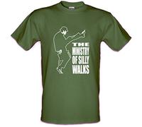Revolutionary Tees Ministry of Silly Walks Monty Python T-shirt rétro 100 % coton, vert militaire, XL