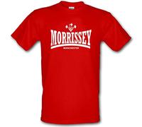 Revolutionary Tees Morrissey Manchester Logo The Smiths T-shirt en coton épais, Rouge, XL