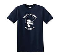 Revolutionary Tees T-shirt en coton épais Don't Hassel The Hoff David Hasselhoff Knightrider Baywatch - Bleu - Large
