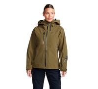 RevolutionRace Cyclone 3L Shell Jacket pour Femme, Veste Imperméable avec Réflecteurs Recco pour la Randonnée, Dark Olive, L