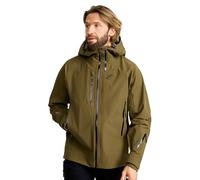 RevolutionRace Cyclone 3L Shell Jacket pour Homme, Veste Imperméable avec Réflecteurs Recco pour la Randonnée, Dark Olive, L