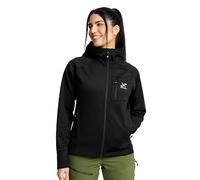 RevolutionRace Evolution Stretch Fleece Hoodie pour Femme, Sweat à Capuche Zippé pour la Randonnée et les Activités de Plein Air, Black, 2XL