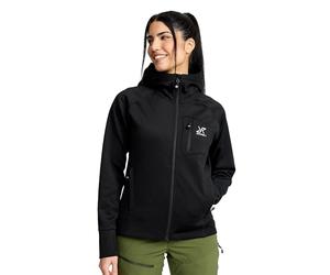 RevolutionRace Evolution Stretch Fleece Hoodie pour Femme, Sweat à Capuche Zippé pour la Randonnée et les Activités de Plein Air, Black, XS