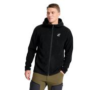 RevolutionRace Hiker Fleece Hoodie pour Homme, Sweat à capuche en polaire léger et extensible, Black, M