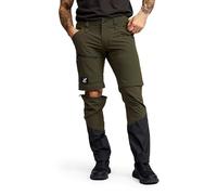 RevolutionRace Range Pro Stretch T Zip-Off Pants pour Homme, Pantalon de Randonnée Convertible pour Les Activités en Plein Air, Forest Night/Anthracite, L