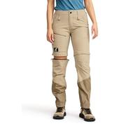 RevolutionRace RVRC GP Pro Stretch Zip-Off Pants pour Femme, Pantalon de Randonnée Convertible pour Les Activités en Plein Air, Aluminium/Brindle, XL