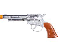 Revolver Cowboy Western Accessoire de Carnaval Jouet Pistolet Carnaval Costume Accessoires Gunslinger Set, Couleur : Argent
