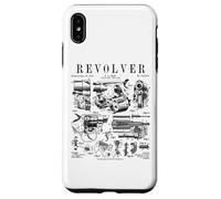 Revolver Pistolet de Poing tournant, Style Vintage, imprimé Brevet Coque pour iPhone XS Max