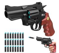 Revolver Pistolet,Revólver pour Enfants,avec 24 EVA balles,Chargeur Rotatif à 360°,pour L'entraînement au Tir,Cadeaux d'anniversaire pour Enfants