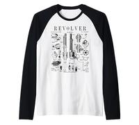 Revolver Sixgun Pistolet de poing vintage Manche Raglan