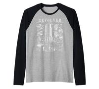 Revolver Sixgun Pistolet de poing vintage Manche Raglan