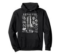 Revolver Sixgun Pistolet de poing vintage Sweat à Capuche
